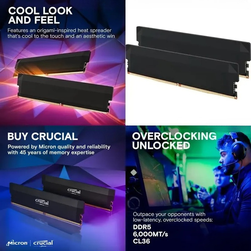 Ddr5 32Gb - Kit de Memória para Jogos AMD