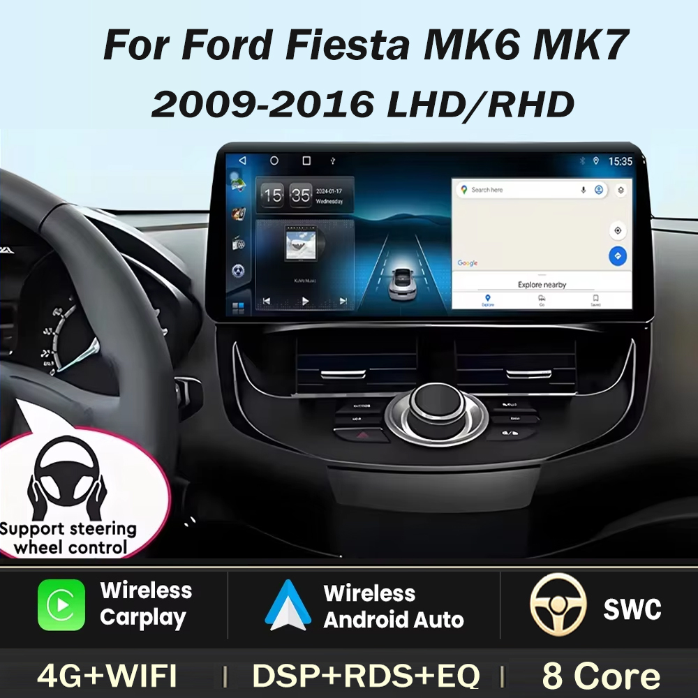 Ddr5 8Gb - 12,3 polegadas para Ford Fiesta MK6