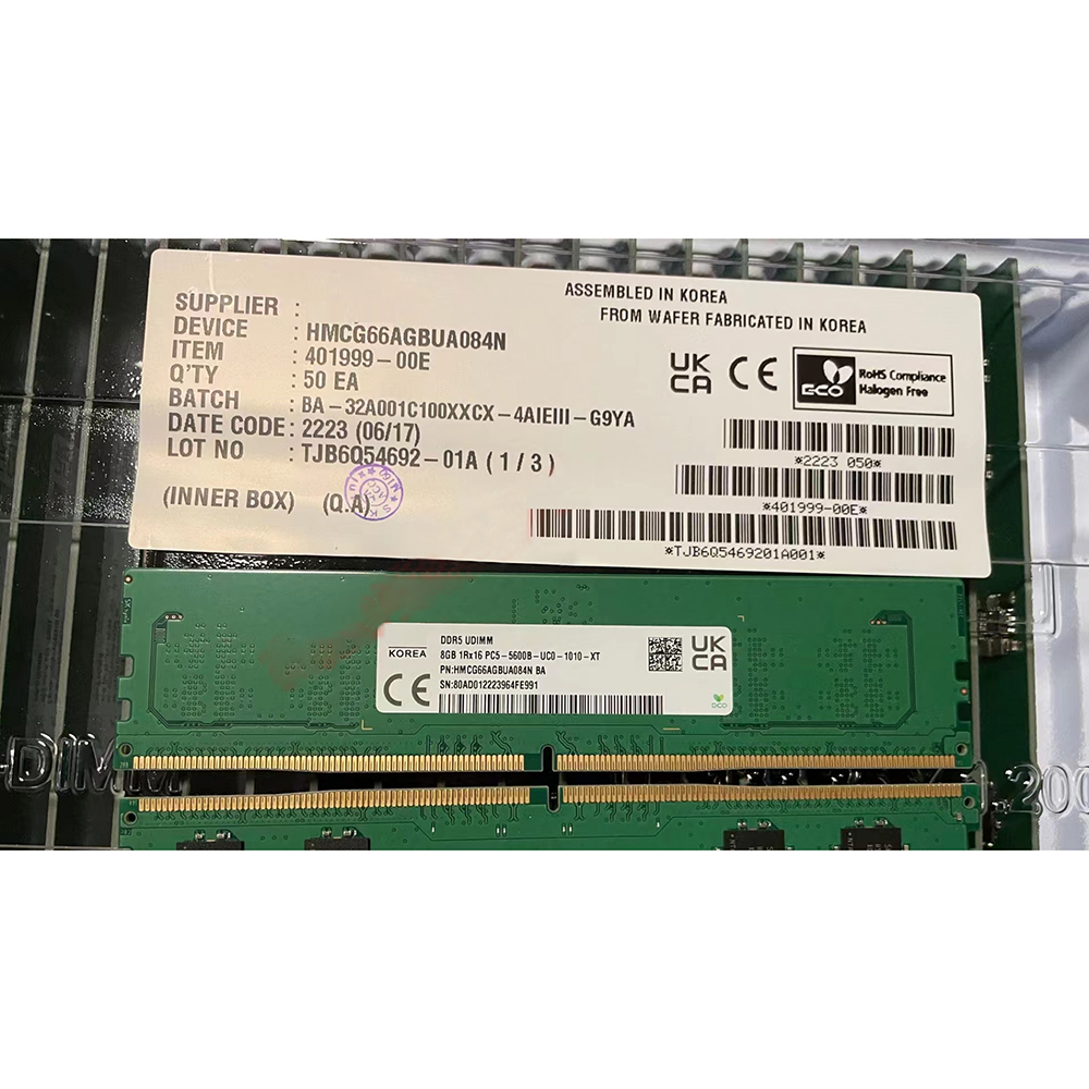 Ddr5 8Gb - 1 peça HMCG66AGBUA084N RAM 8GB 1RX16