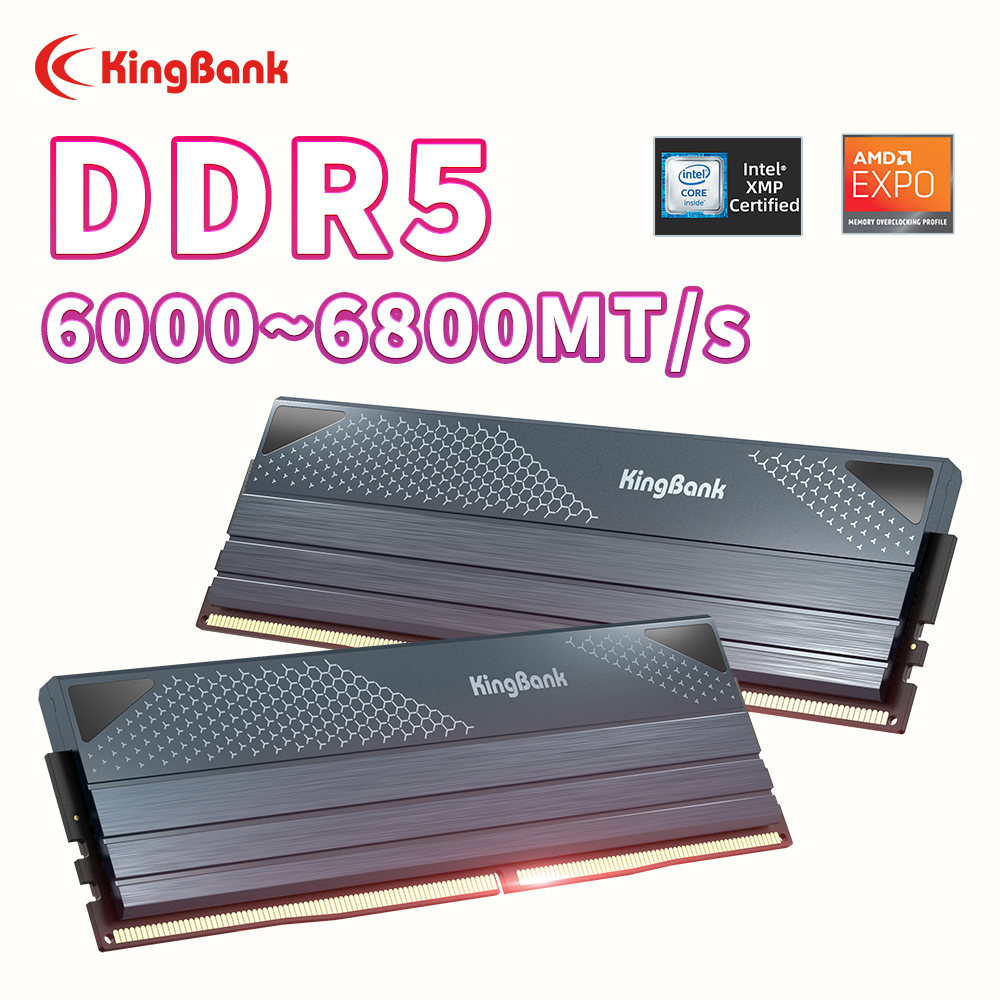 Ddr5 16Gb 6000Mhz - Memória KingBank KFXB Série DDR5 24GBx2