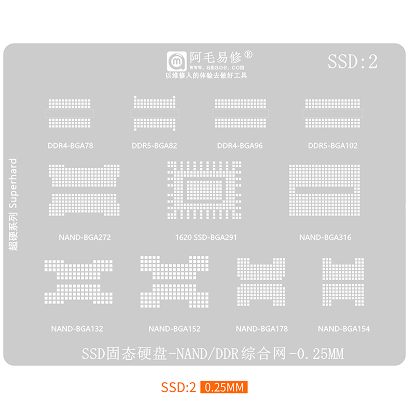 BGA Reballing Stencil para SSD - Ddr5 Kit avaliação e preço