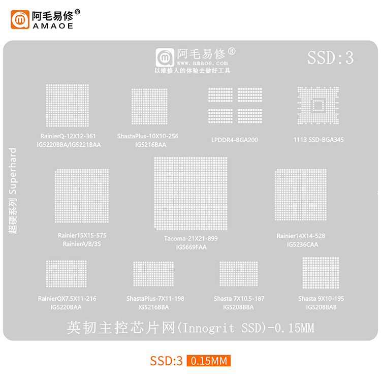 BGA Reballing Stencil para SSD - Ddr5 Kit avaliação e preço