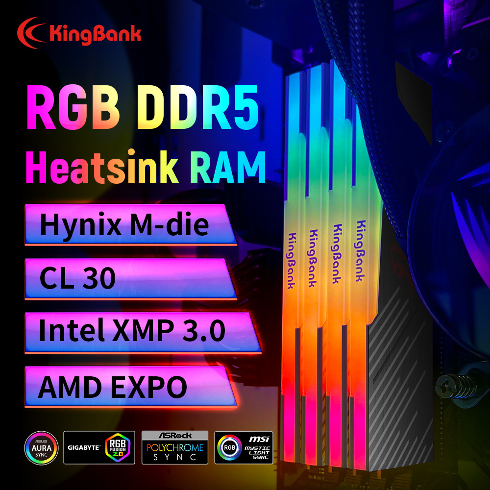 Memória KingBank KRRB DDR5 RGB - Ddr5 32Gb avaliação e preço